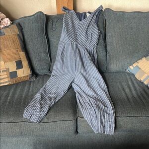 Rachel Zoe Blue Striped Jumpsuit